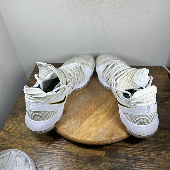 Nike KD 10 Shoes Mens Size 14 White Blue Gold 897815-101 Basketball Sneakers main image 7